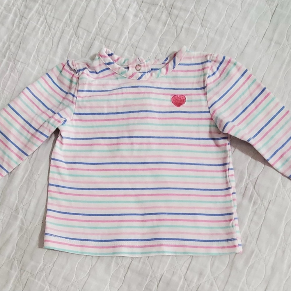 Little Me Multicolor Striped Long Sleeve Tee